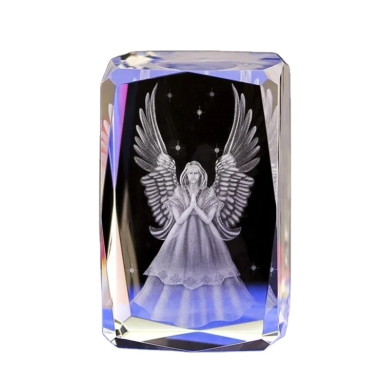 Honor of crystal Diy Crystal Glass Cube Indian Wedding Return Gift Multi Color Rose 3D Laser Engraved Crystal Block