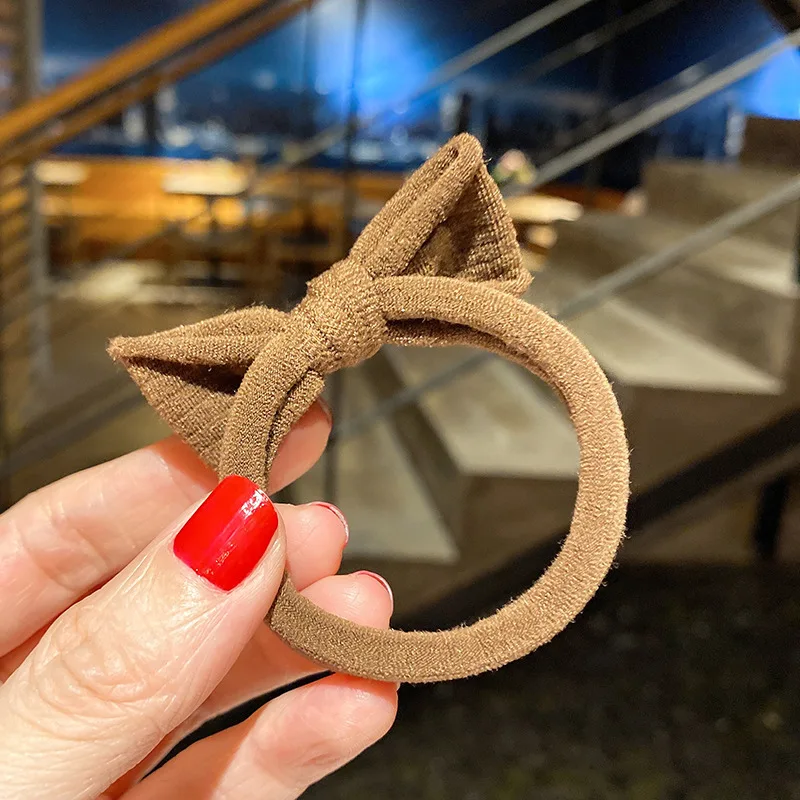 Fashion Girls Simplicity Towel Loop Bow Rubber Band High Elastic Durable Bowknot Hair Ties For Girls Hair band Accessories