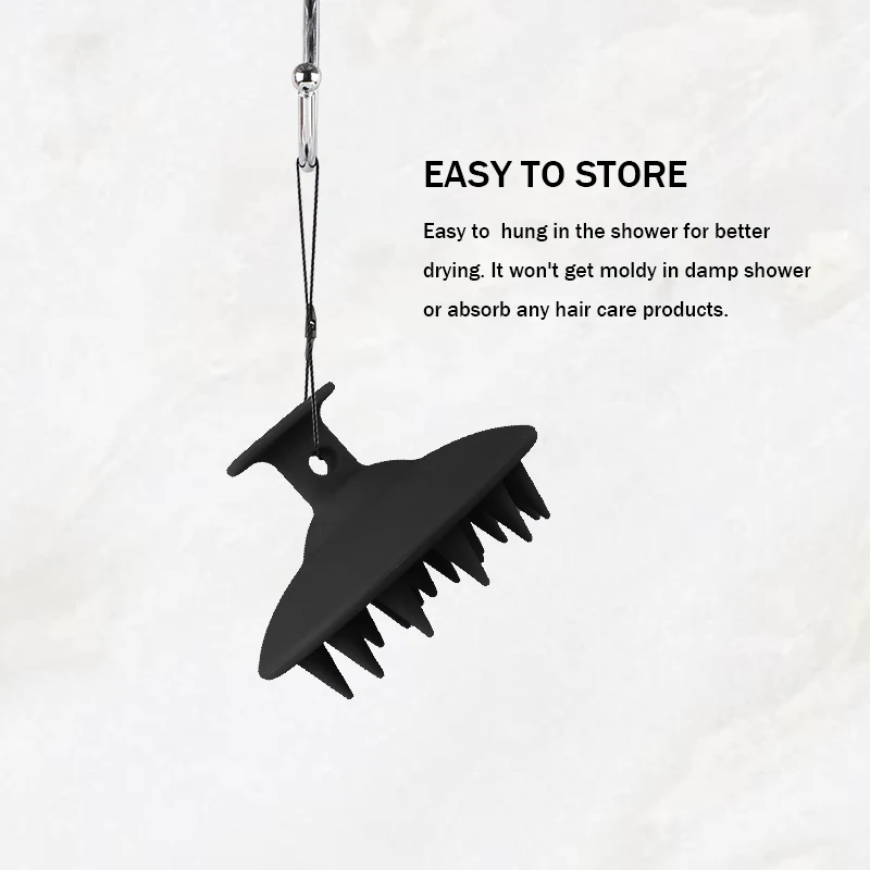 Black Shampoo Scalp Massage Antistatic Round Brush Round Detangling Hair Brush for Hair Shower