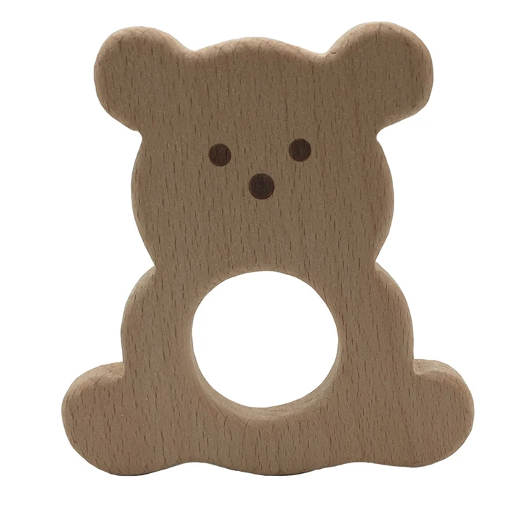 
New Early Childhood Puzzle Animals Wooden bear Baby Teethers Toy Gift Set 