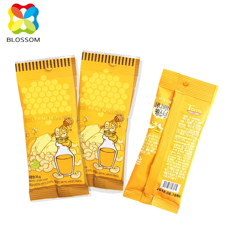 Custom wholesale Printed mini plastic packet honey sachet biodegradable bags