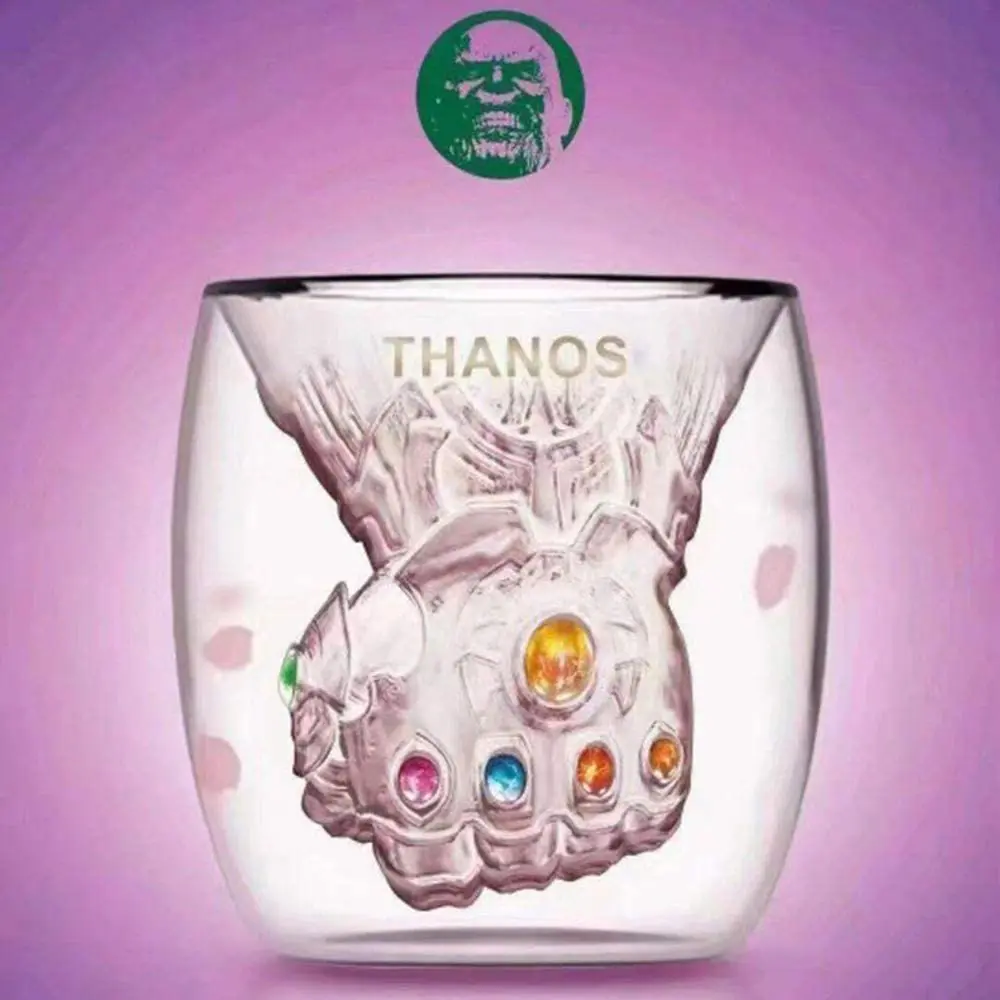 Thanos Infinity Gauntlet Heat-resistant Double Wall Glass Cup for Milk Coffee Mug Tea Whiskey