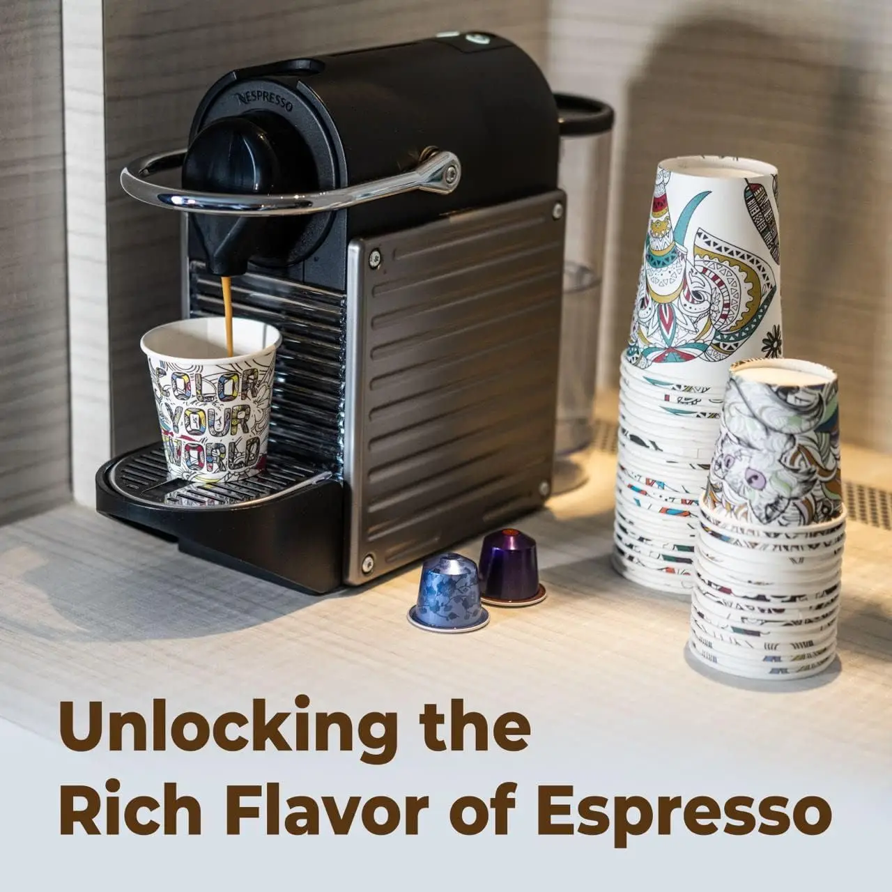 DIY Color Paper Cup 12 oz Single Wall Coffee Cup Disposable Drinking Paper Cup