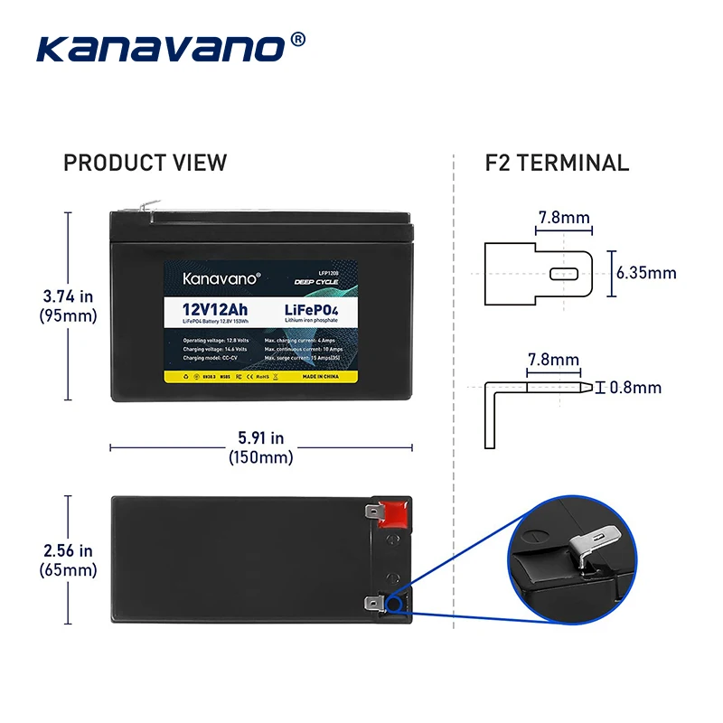 Low Temperature Rechargeable 12v 12AH lithium iron phosphate battery solar & windpower system