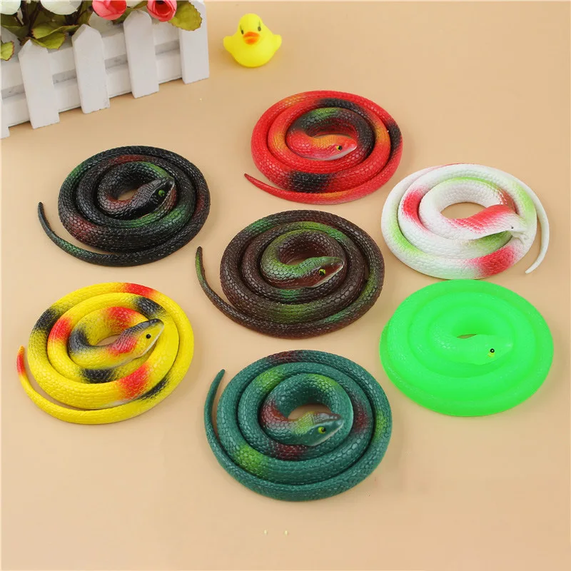 Halloween New Arrival Factory Direct Fun Funny Squeeze Artificial Silicone Animal Rubber Snake Toy