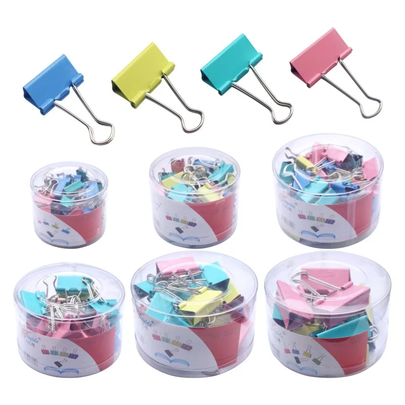 Wholesale High Quality Nickel Color Metal Folding Binder 15--51mm Paper Binders Multifunctional Applications Wholesale Clips