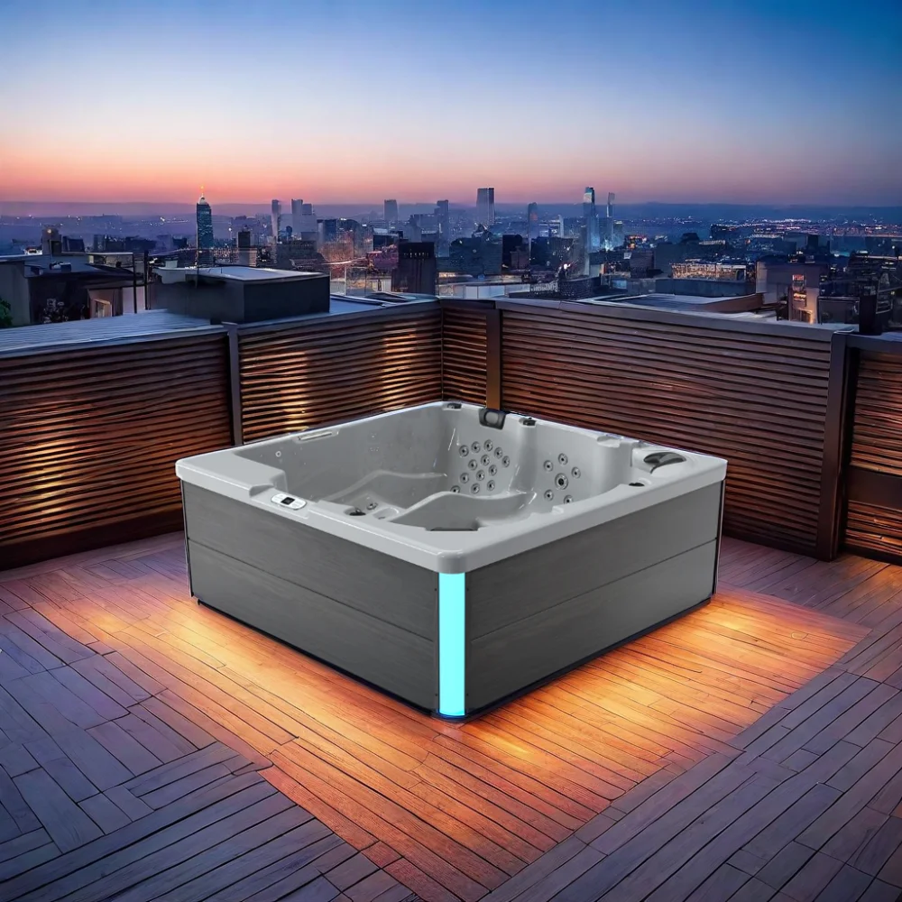 Venus Design Modern Economic Acrylic Hot Tub Spa Small Luxury Family Party Bathtub Balboa Control System Massage Feature Outdoor