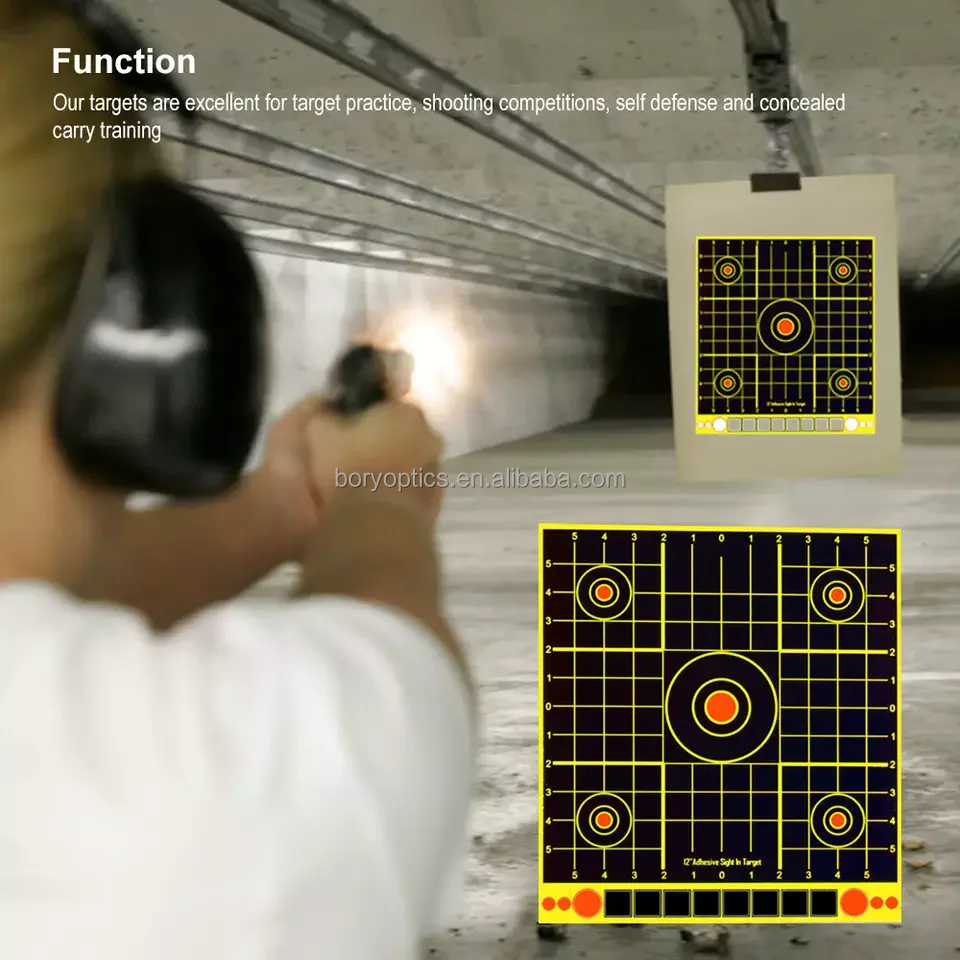 12' Shooting Target Adhesive Shoot Targets Splatter Reactive Stickers For Archery Bow Hunting Shooting Practice Training