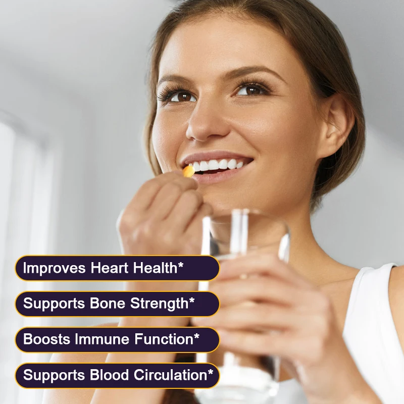 Alliwise OEM Food Supplement Immune System Protect 120pcs Vitamin D3 K2 Capsule