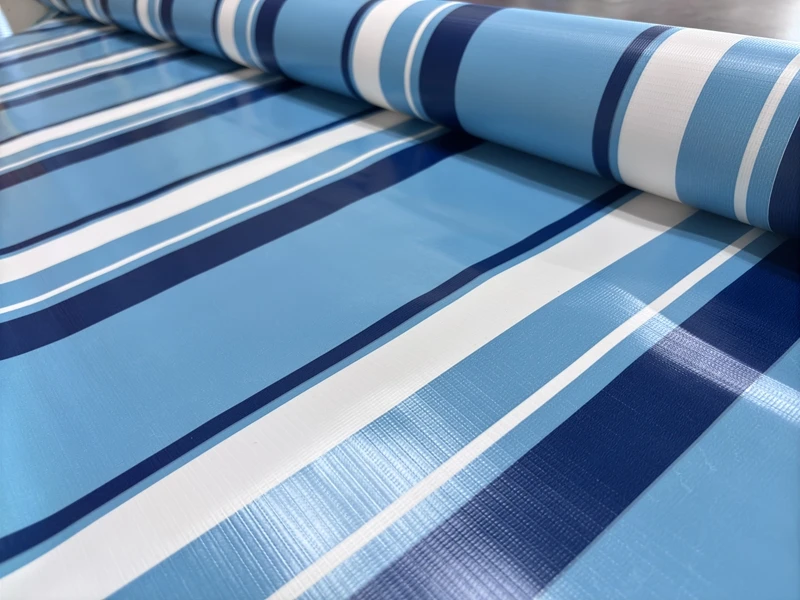 Hot Sale Waterproof customized high quality pvc stripe tarpaulin Resistant stripe pvc Tarpaulin