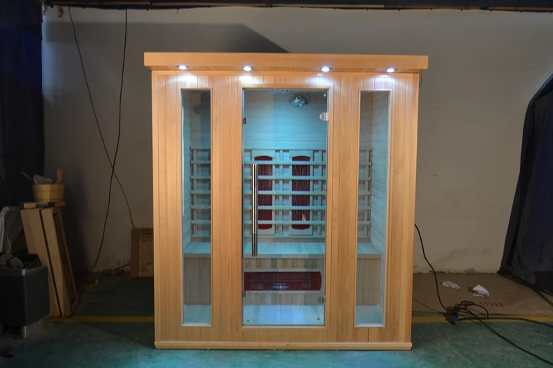Large Size Indoor Infrared Sauna 4 Person Wood Infrared Sauna Room