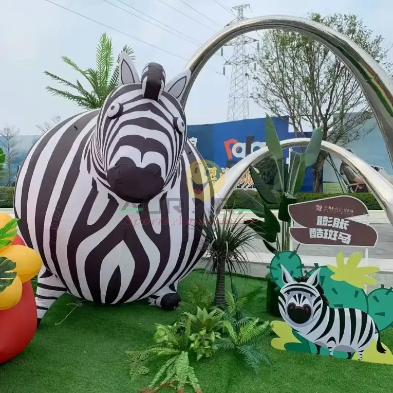 Лидер продаж надувные животные гигантская Зебра надувная модель для мероприятия рекламный шар
