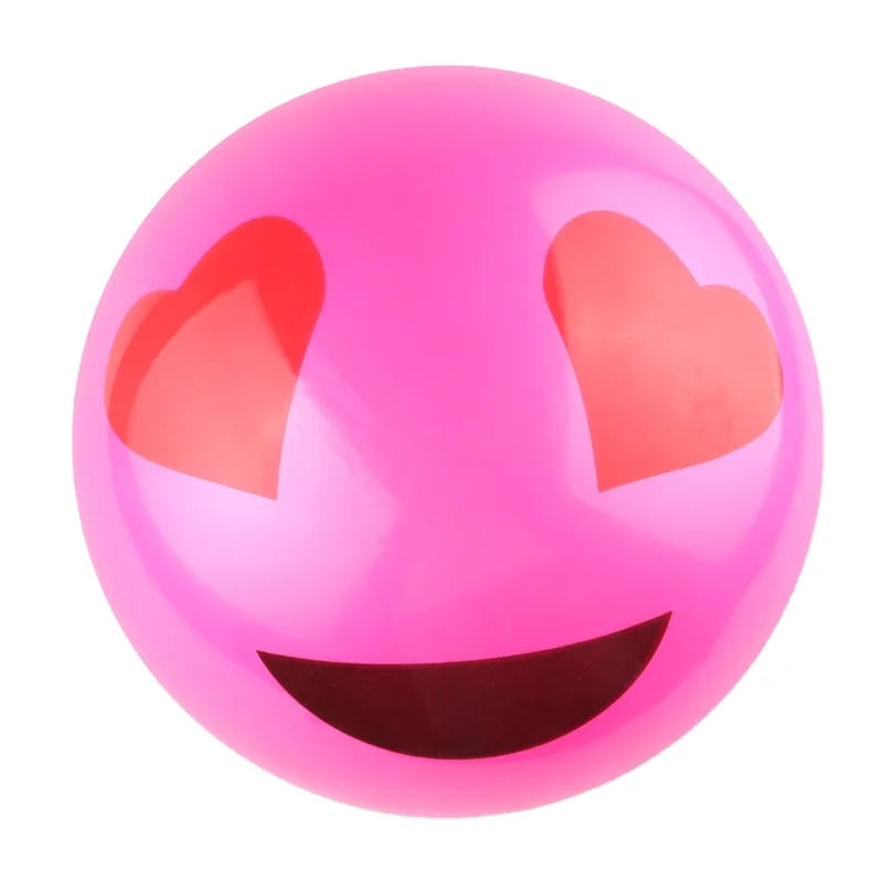 1Pcs Creative Colorful Inflatable Expression Ball Smiley Face Soft Bouncy Rubber Ball Play Learning Education Toys Children Kid