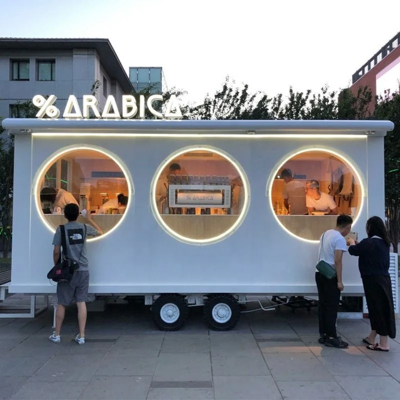 Smart mobile coffee cart mobile concession food cart trailer with coffee machine