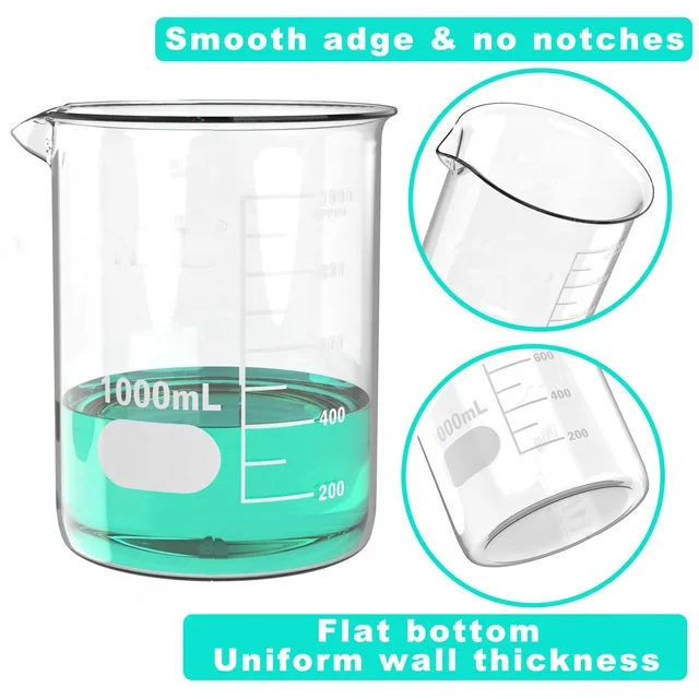 Heavy Duty 250mL Glass Beaker Double Scale