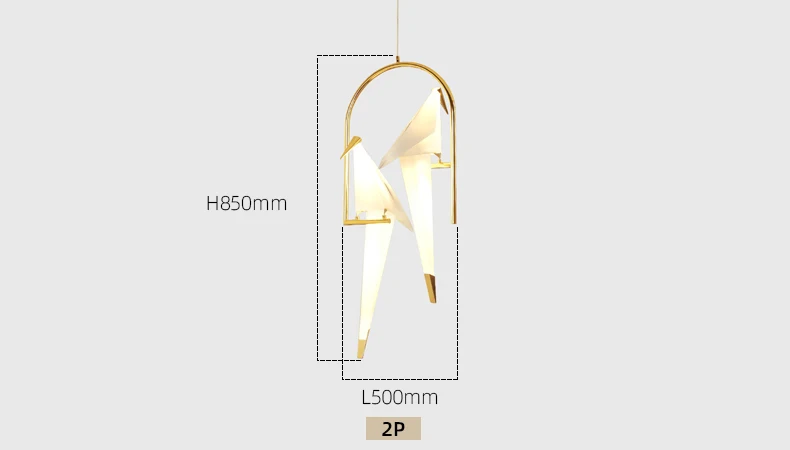  Paper Metal Crane Chandelier For LED Bird Design Pendant Lamp Origami Art metal origami bird chandelier light decor