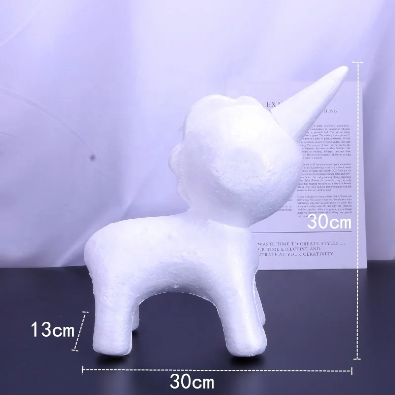 Wholesale 40cm Foam Bear Embryo Immortal Flower Unicorn Rose Bear Mold KT Cat Foam Model