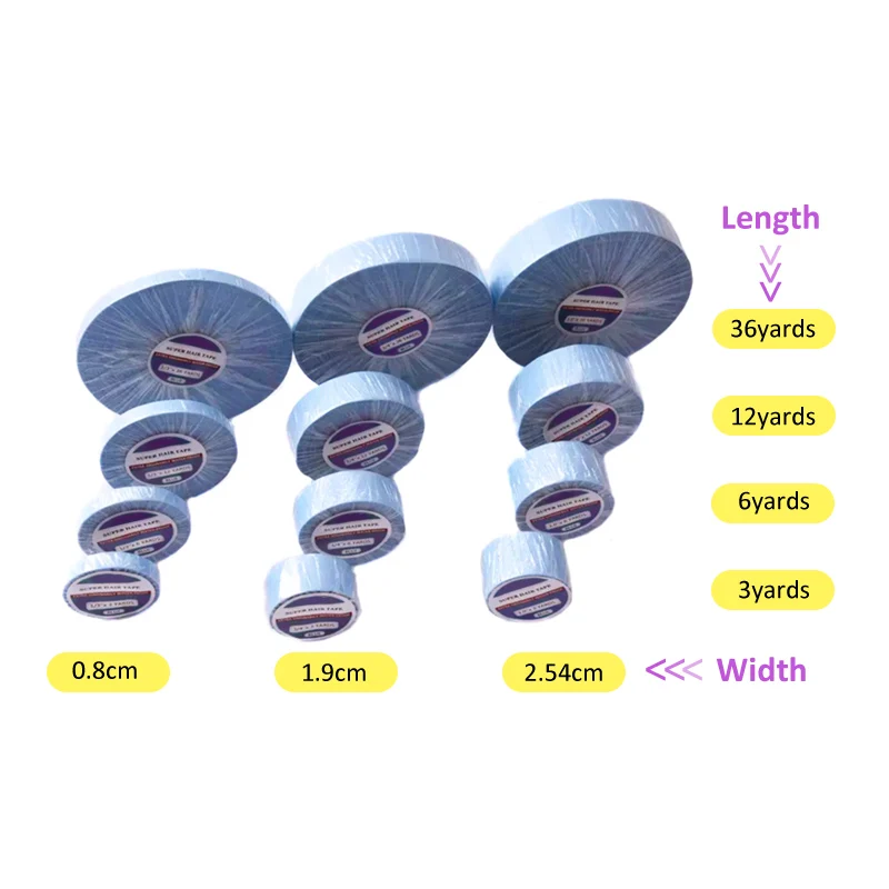 Lace Front Tape Roll Glue For Tape In Extensions For Hair Replacements Waterproof Strong Adhesive Double Tape Roller