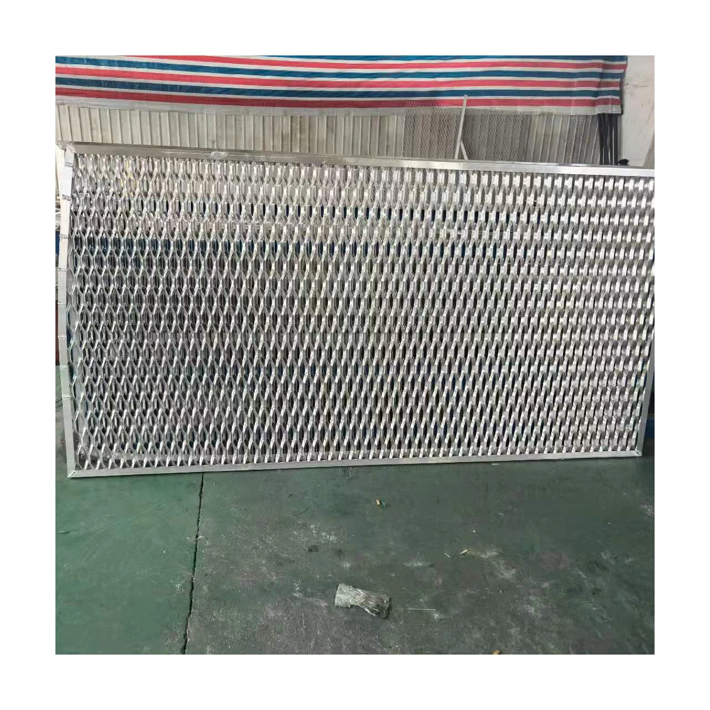Building material Framed Aluminum Expanded Mesh facade Cladding with frame