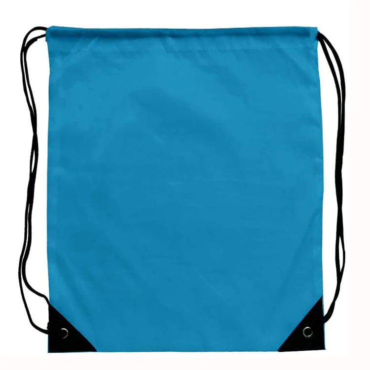 Drawstring Backpack Custom Logo High Quality Waterproof 210d Polyester Large String Sport Gym Bag Nylon Gift Bag Colorful