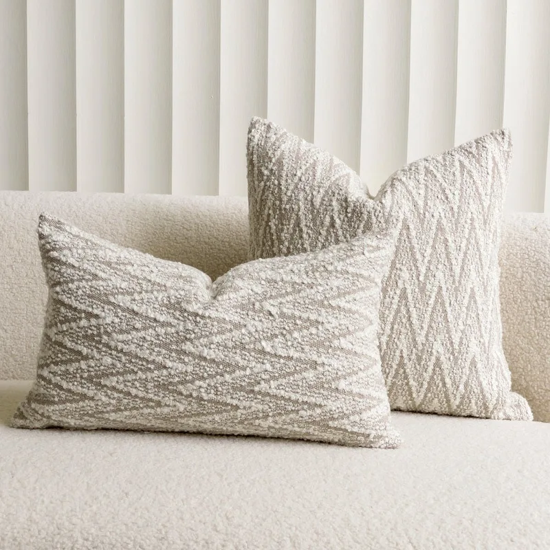 Wabi-sabi rice coffee color pillow cover Northern Europe living room sofa cushion sample furniture store soft square waist