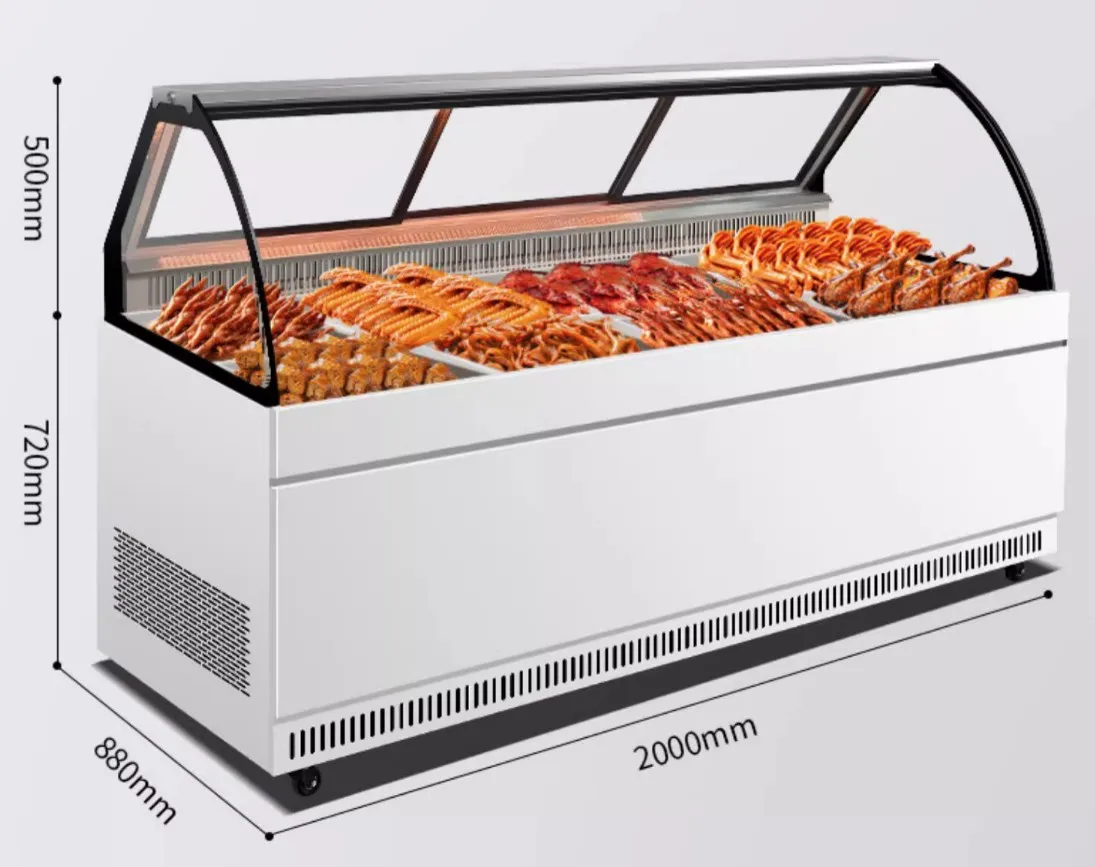 hot sale cooler meat frozen display refrigerator chiller showcase storing meat prices for supermarket meat