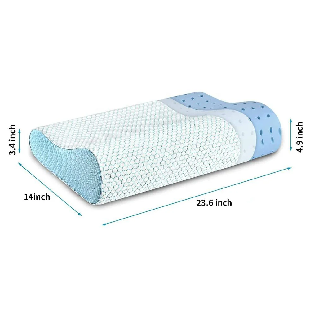 Ennasi Factory Price OEM Bed Pillows Ergonomic Orthopedic Cervical Adjustable Contour Memory Foam Pillow