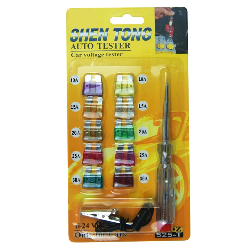 Auto Fuse Blade Type Test Pencil Set 5A 10A 15A 20A 25A 30A Medium fuse
