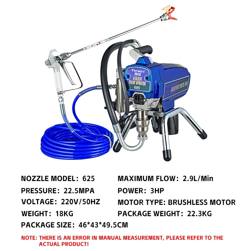 with complete accessories Electric Airless paint sprayer Putty spraying machine for decorate