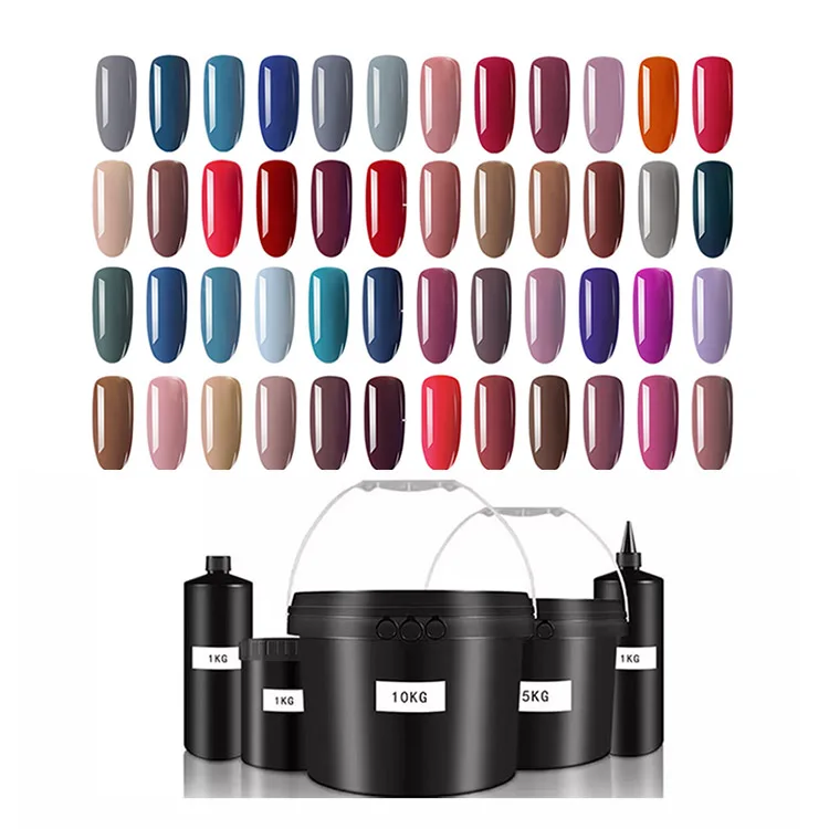 XAS801 OEM ODM 1kg 5kg 1000 Colors Nail Gel Polish Chinese Factory nail supplier Soak-off UV Gel Polish Bulk