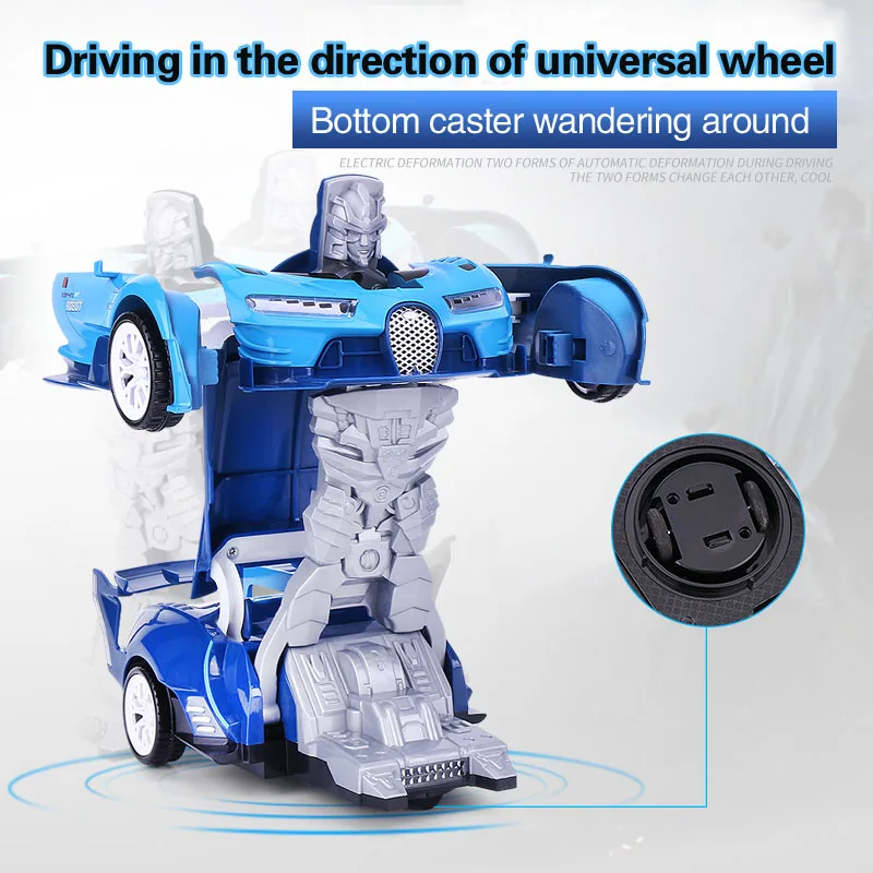 1-3 Children boy toy car model electric universal deformation robot automatic deformation sports car model