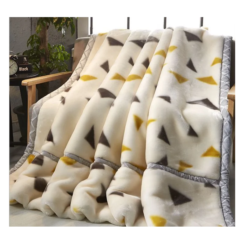 King size mink raschel fleece plush blanket soft winter for winter fleece for queen bed