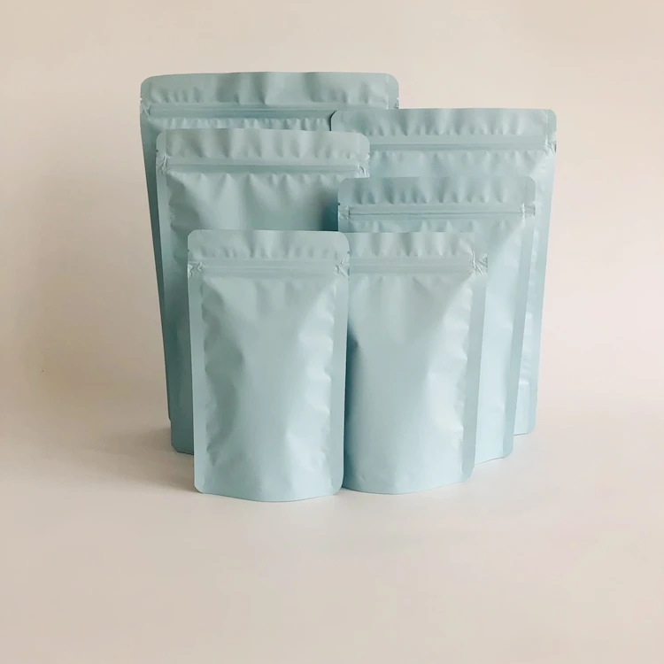 Multi-size specifications Spot Wholesale color frosted plastic packaged snack nuts donuts zipper digital printed standing bag