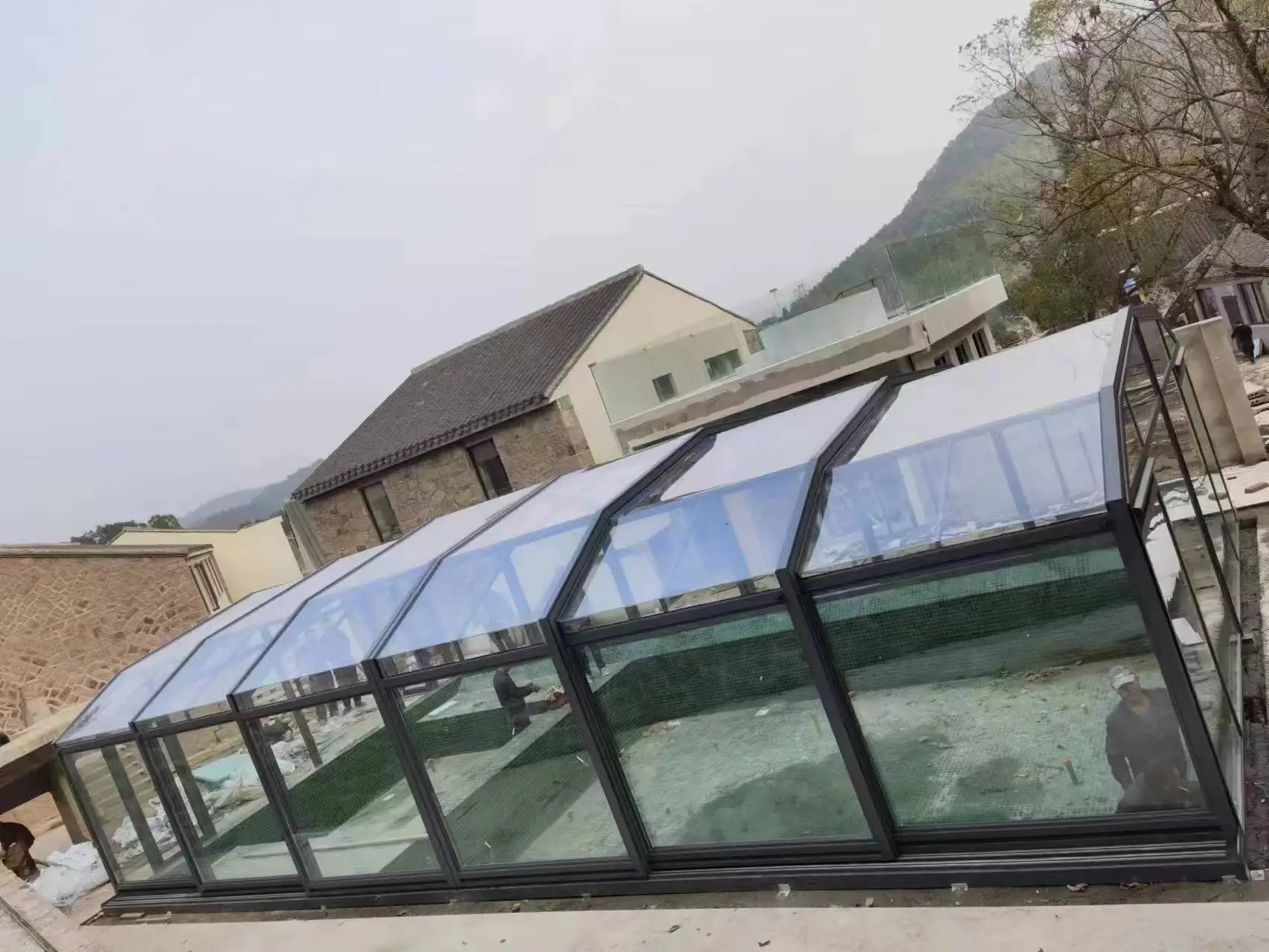 Aluminium alloy profile winter garden and glass house terrace system garden sun room