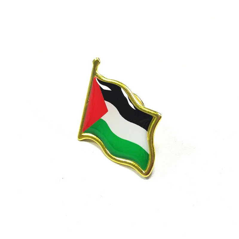 Palestine flag Pin Manufacturers Custom Enamel Pin Blank Print With Epoxy Lapel Pins Hat Collar Badges