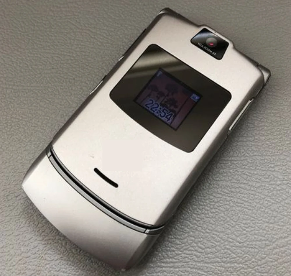 Original Phone V3 flip cellphone Russian Arabic English Keyboard celular