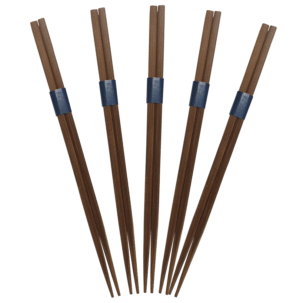 wholesale basic supplies one pointed slim rikyu Japanese Sushi bamboo disposable chopstick dark brown carbonized custom print
