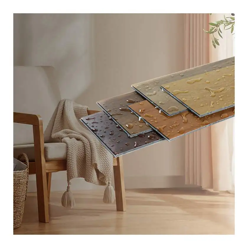 High Quality Waterproof 4mm 5mm 6mm Spc Wood Flooring Spc Lamin for Hotel