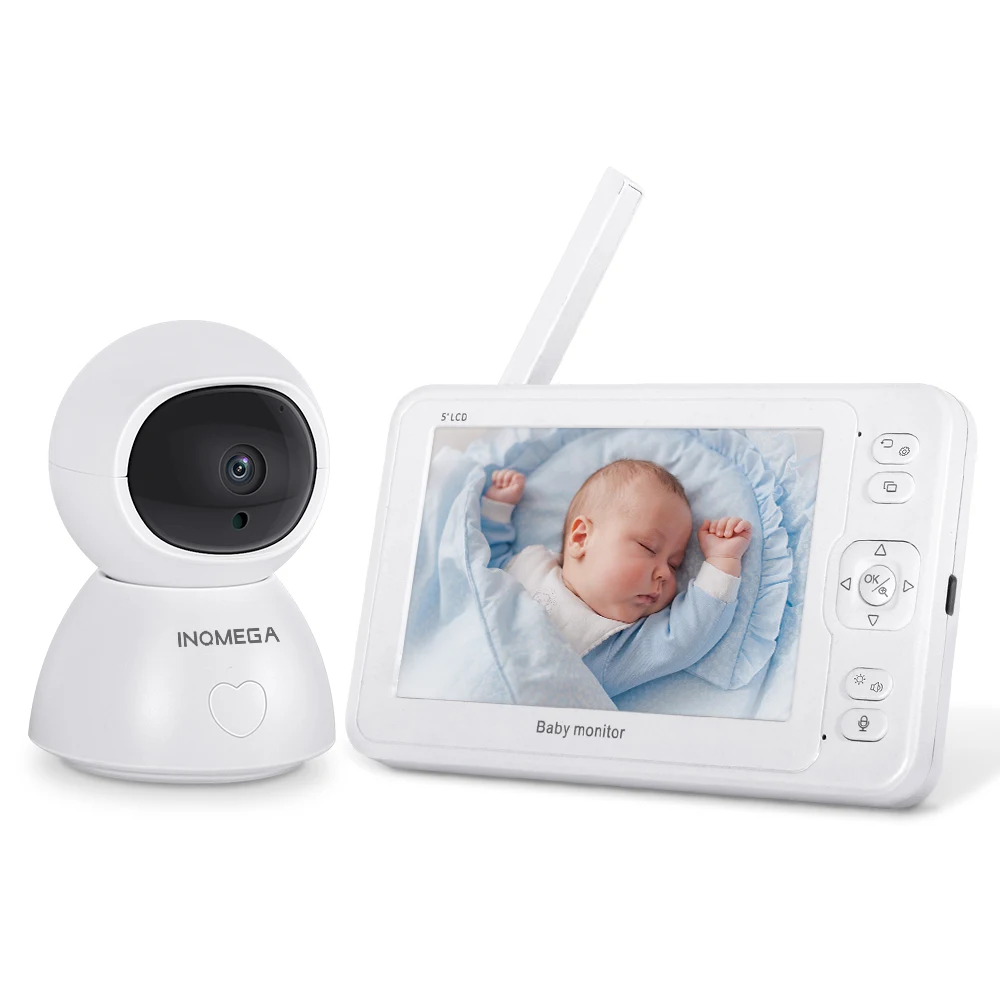 2022 Security Wifi Baby Monitor Camera Wireless CCTV Home Camera Baby Monitor 5 Inch LCD Screen Indoor Use Support 128GB TF card