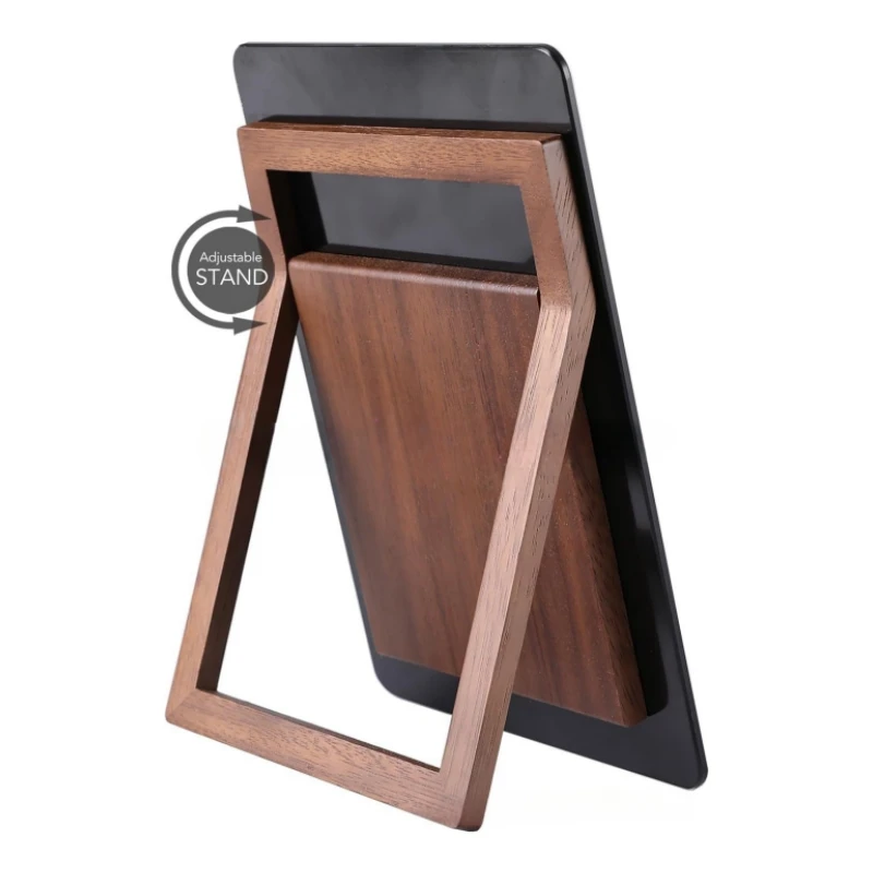 Desktop Tempered Glass Dry Erase Writing Board with Wooden Stand Computer Desk Pad Whiteboard Note Board For Home Office