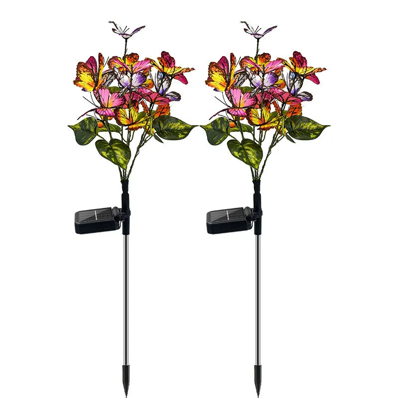 New Product Ideas  Landscape Garden Lamp For Outdoor Decoration Solar Butterfly Flower Lights