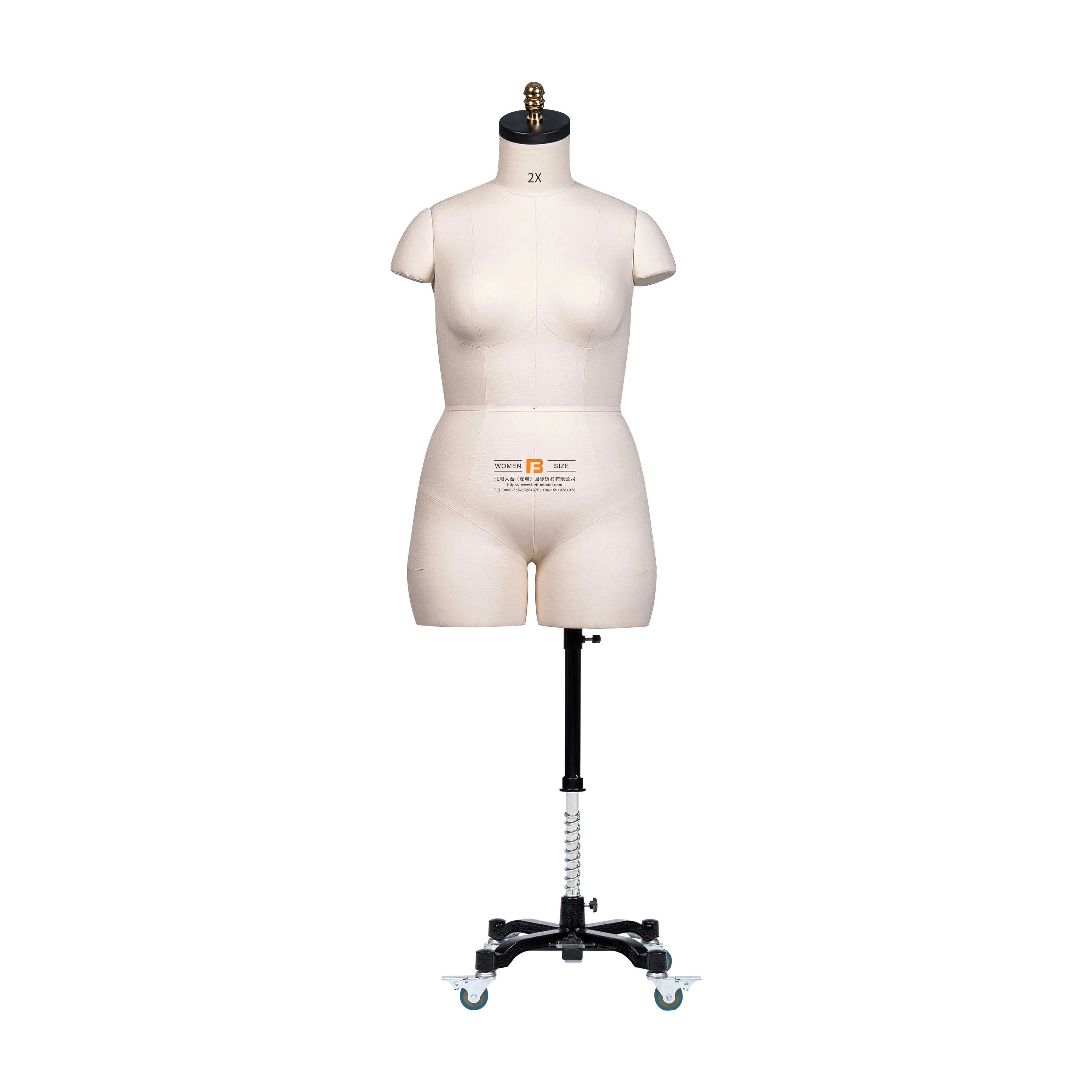 Beifuform hot sale intimate mannequin  US szie 2X Adjustable height mannequin female fashion fiberglass full torso body
