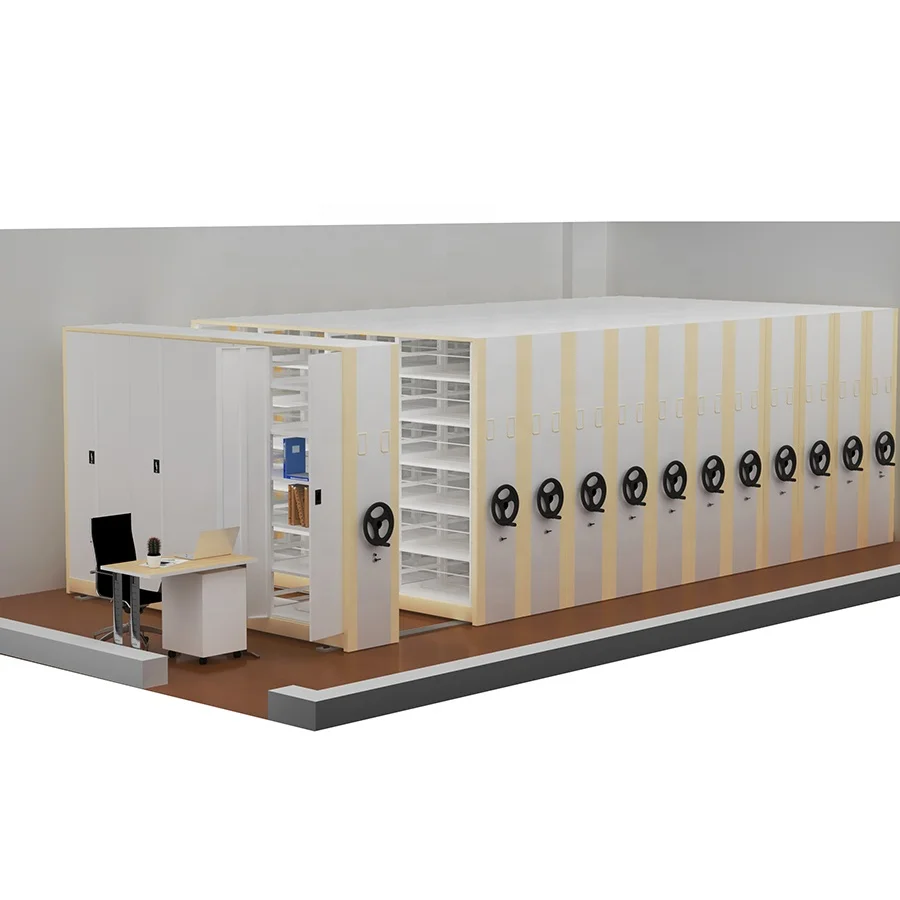 Mobile shelving metal movable filing cabinet steel electric mobile shelving design