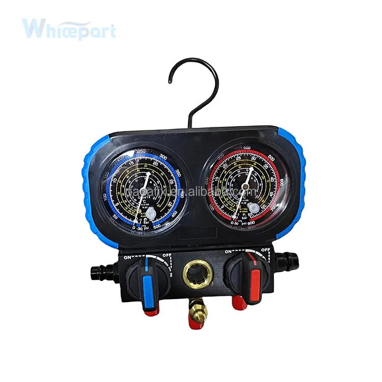 new product ideas 2023 R22 R410A R134A R404A Manifold Gauge double Gauge Valve Pressure Gauge HWBF-0002 for refrigeration parts