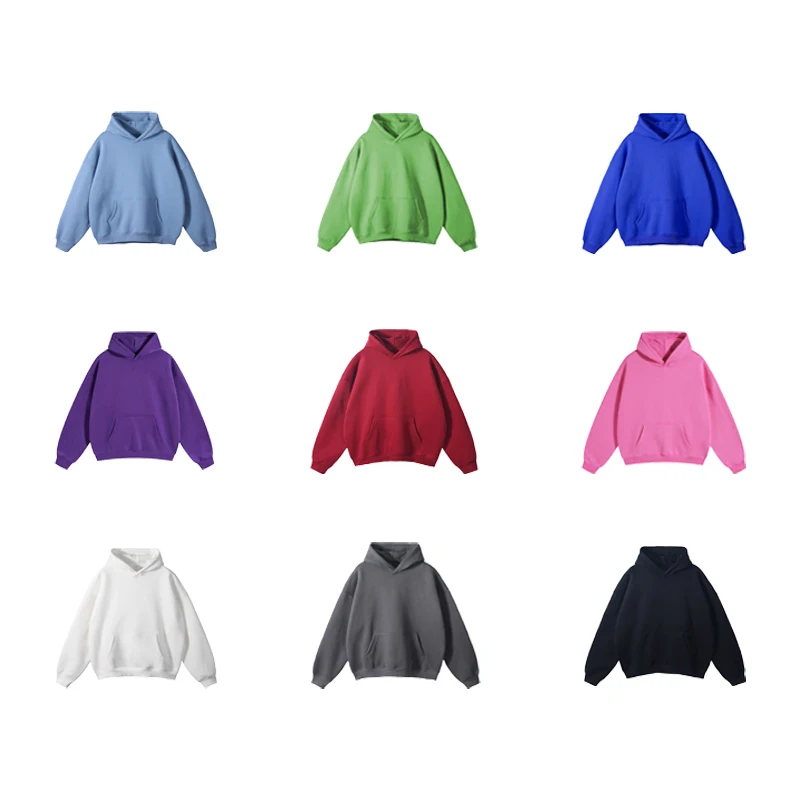 Manufacturer of pullover  Hoodie 100% cotton knit Winter Casual 420gsm hoodie powder puff printed lettering