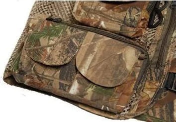 Custom camouflage mesh sleeveless multi pocket fishing hunting photography director reporter overalls printing vest