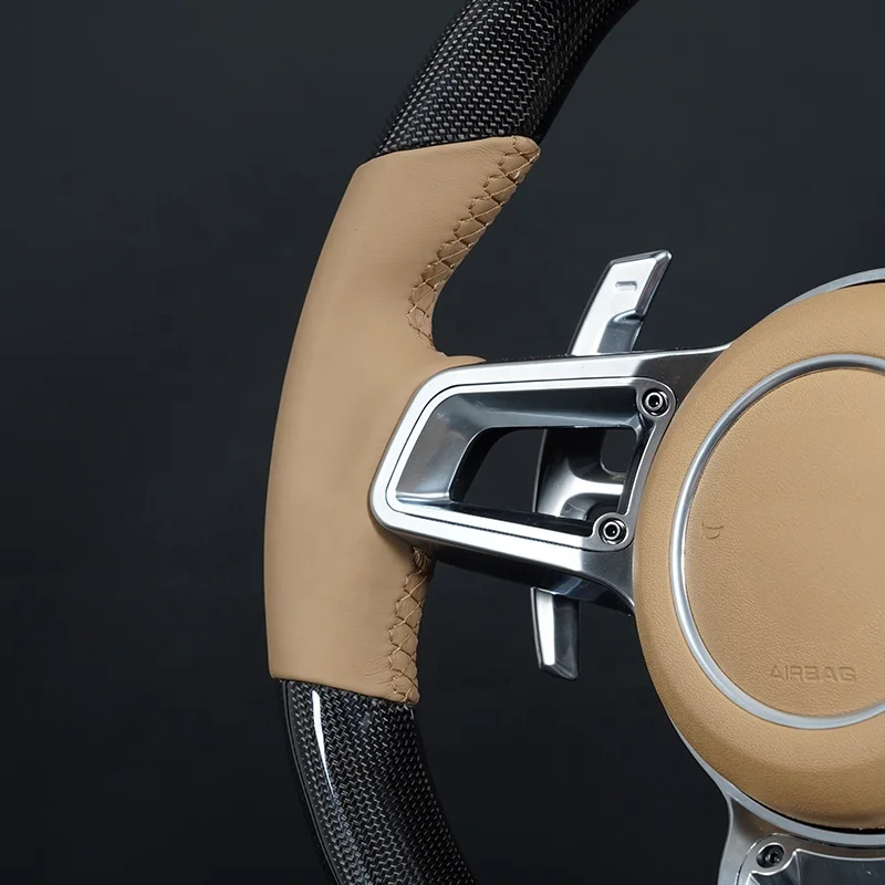 Suitable for Porsche steering wheel modification and upgrading, new carbon fiber steering wheel