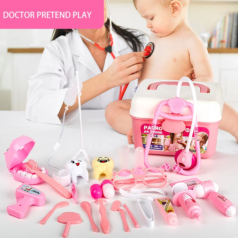 2024 New Kids educational Preschool Role pretend play medial kit set plastic doctors play set for kids children boys girls