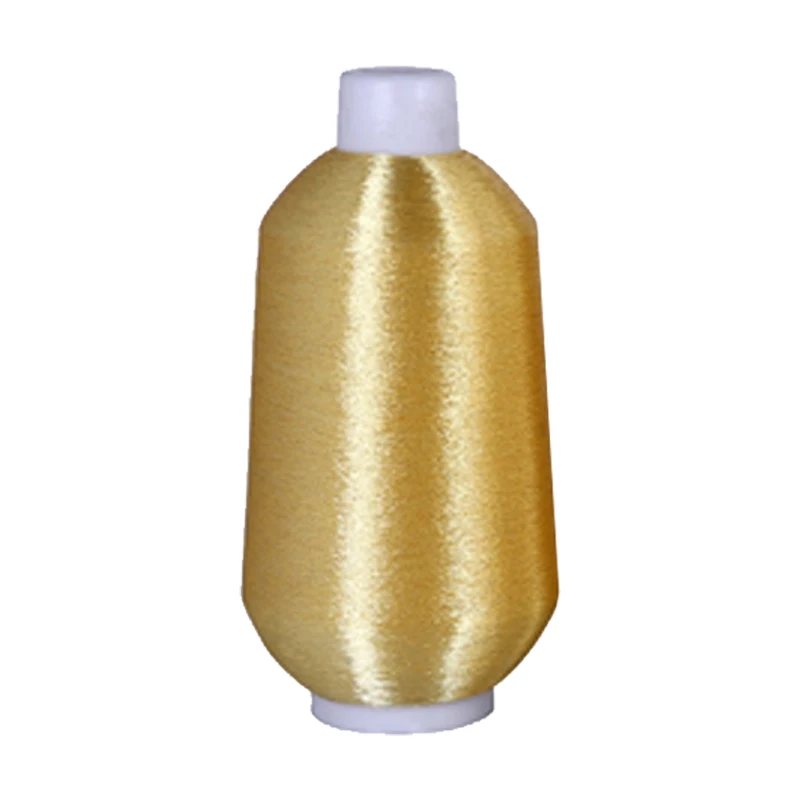 High Quality Polyester Rayon Core Gold/Silver Metallic Yarn Thread For Embroidery
