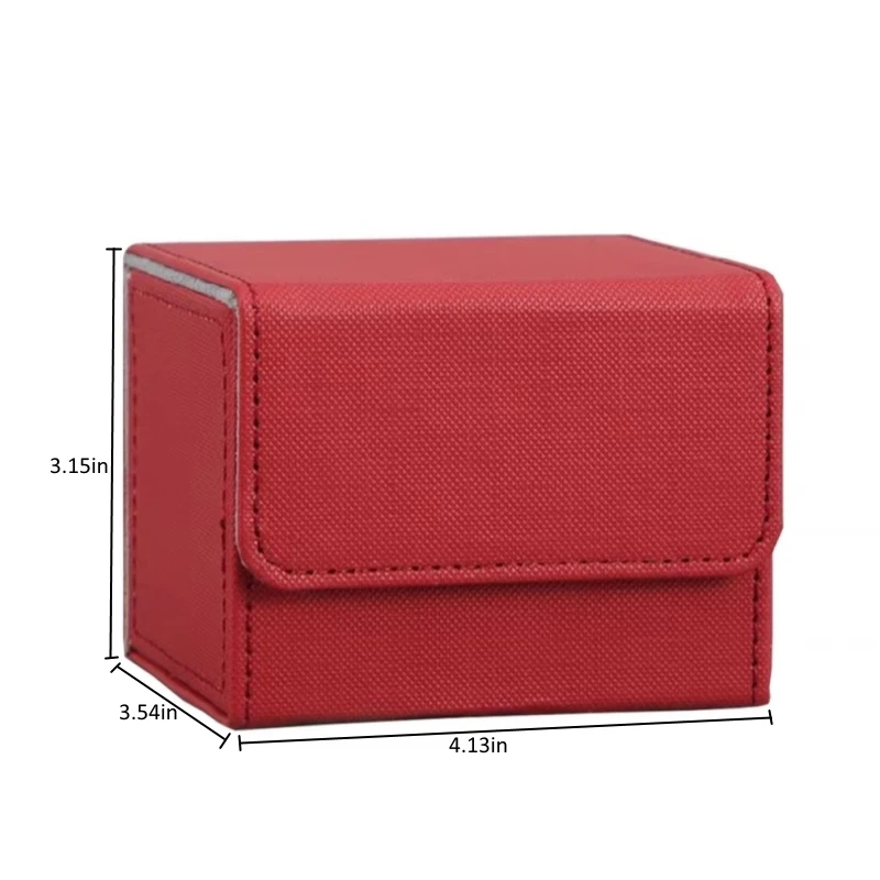 Multifunction Perfect Size Magnetic Protective Holder Matt Texture Sturdy PU Leather Card Deck Case for Collectable Sport C